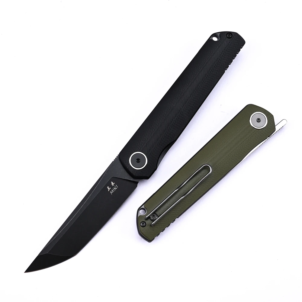 MIKI Chop 2 Flipper Knife 3.7" D2 Tanto Blade, G10 Handles Outdoor Survival Tactics Hunting Camping Fishing Tools - view 3