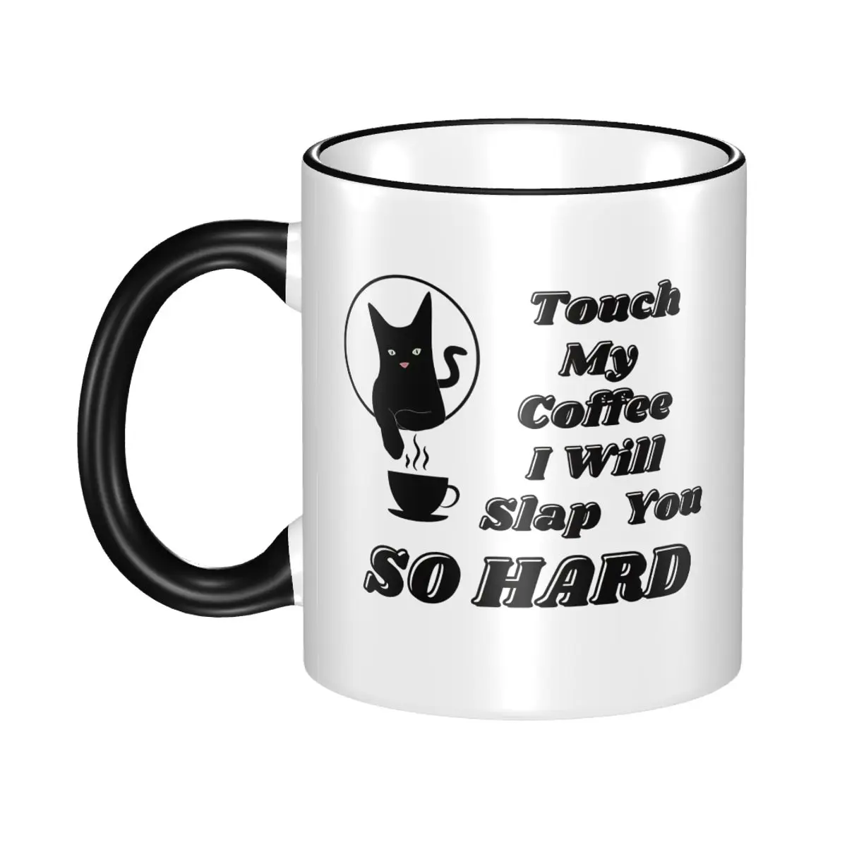 

Touch My Coffee I Will Slap You So Hard Coffee Mugs Cute Funny Cat Meme Cup For Home