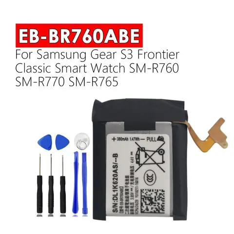 For Samsung Gear S3 Frontier Classic SM-R760 SM-R770 SM-R765 EB-BR760ABE 380mAh Smart Watch Battery