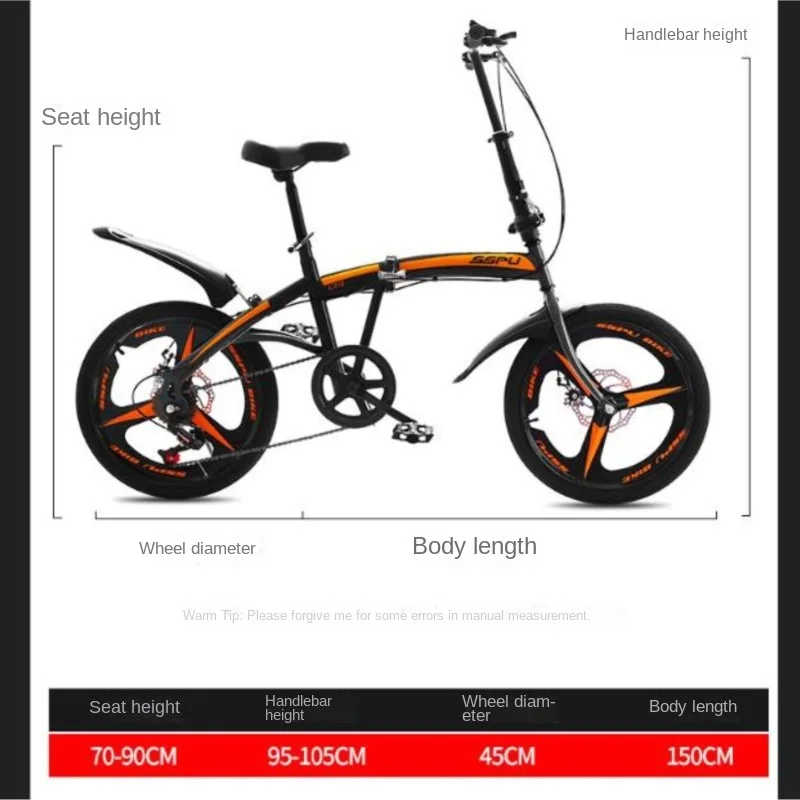 Cooya Folding Bicycle For Men And Women Ultra Lightweight And Portable 20 Inch No Installation Adult Variable Speed Bicycle 2025