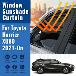 For Toyota HARRIER XU80 Venza 2021 2022 2023 2024 Magnetic Car Sunshade Front Windshield Curtain Rear Side Window Sun Shade