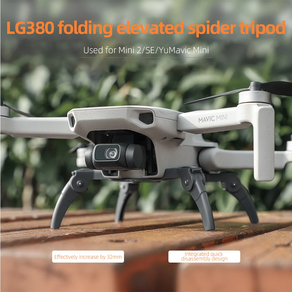 Suitable for mini4k/1/2/se/se2 elevated tripod accessories, foldable spider tripod landing protection bracket