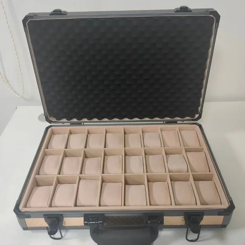 Metal Watch Box Multifunctional Large Capacity Watch Boxes Portable Watches Display Cases Dustproof Watches Organizer Case