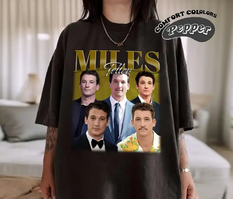 Miles Teller  T-Shirt, Miles Teller Retro Shirt, Miles Teller Fan Gift, Vintage 90s Shirt, Bootleg Shirt, Unisex TShirt