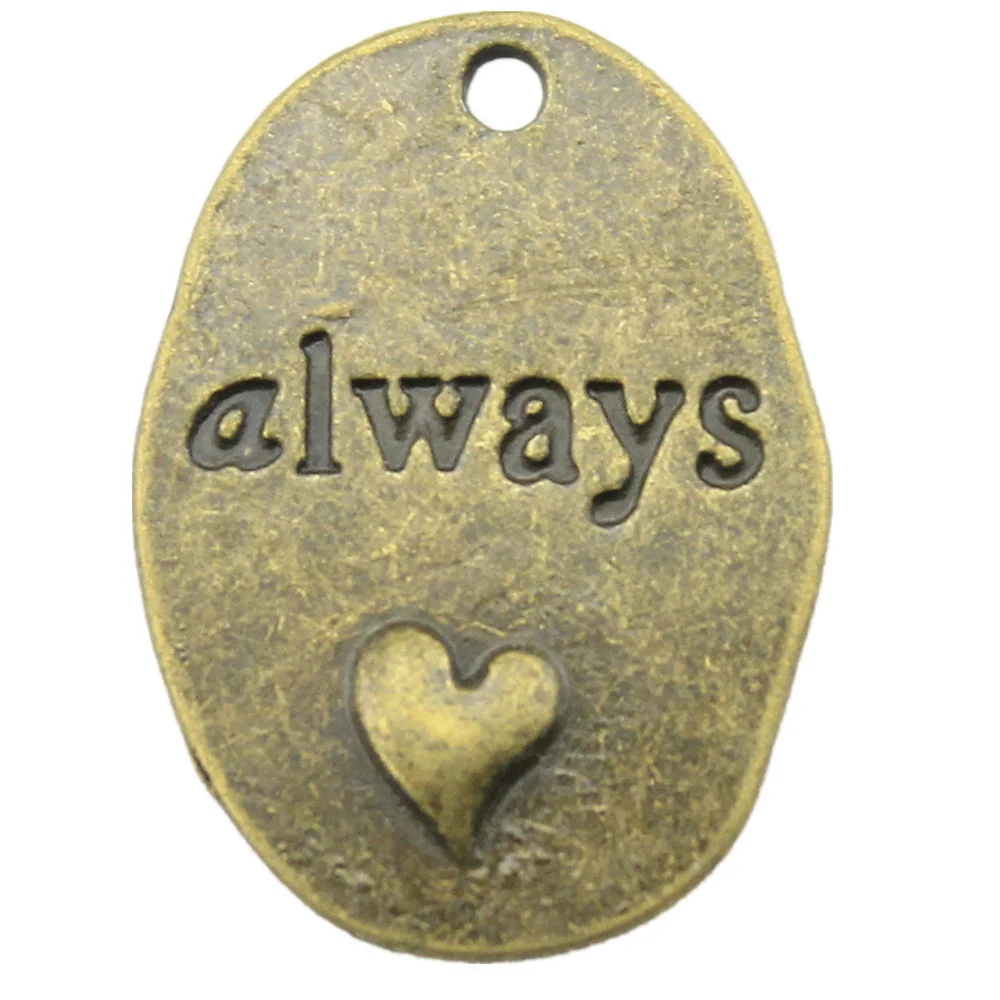 Owal Tag Charms dekoracja Vintage biżuteria