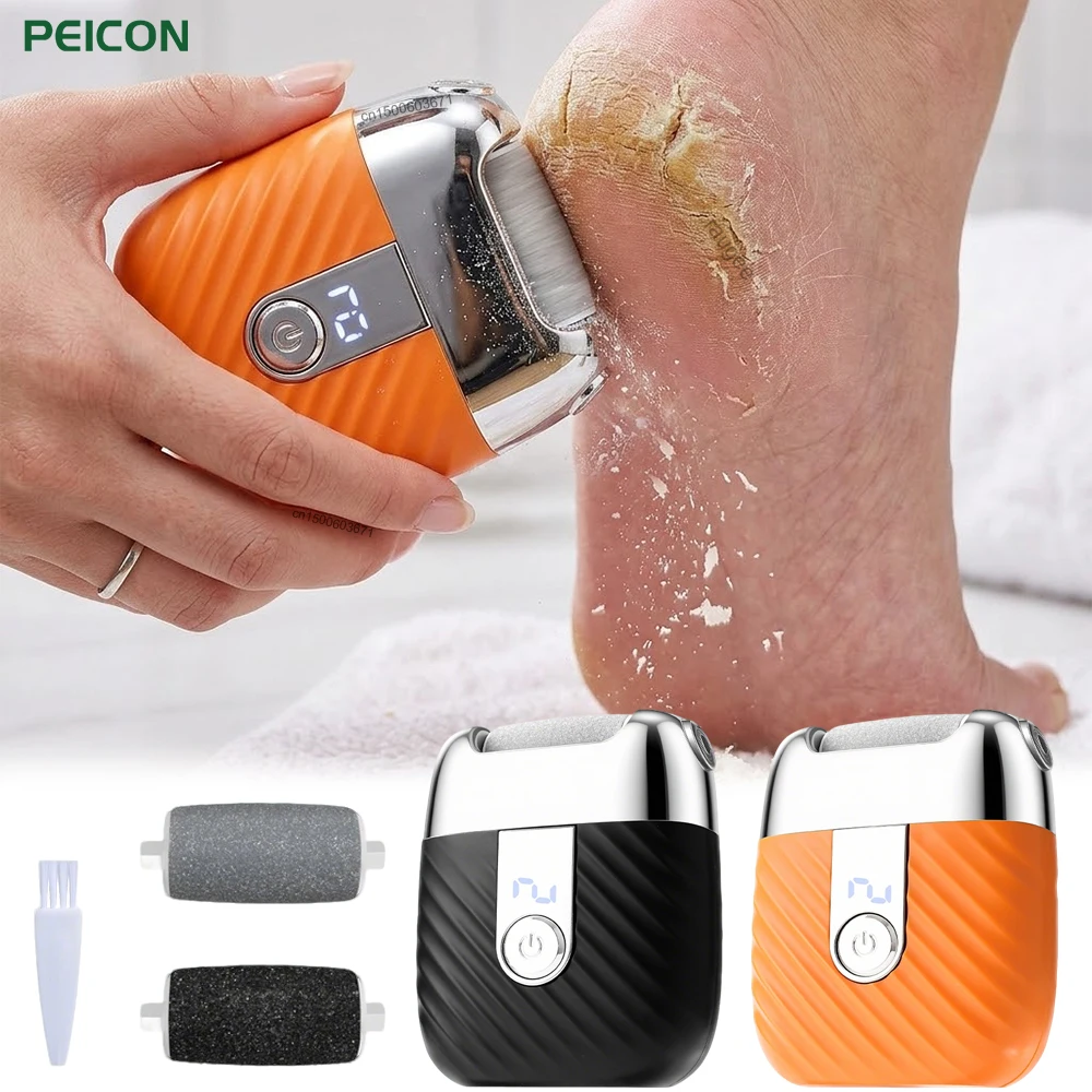 Ponceuse électrique rechargeable automatique portable pour pieds, éliminateur de callosités, outil de pédicure pour le polissage et l'élimination des peaux mortes dures