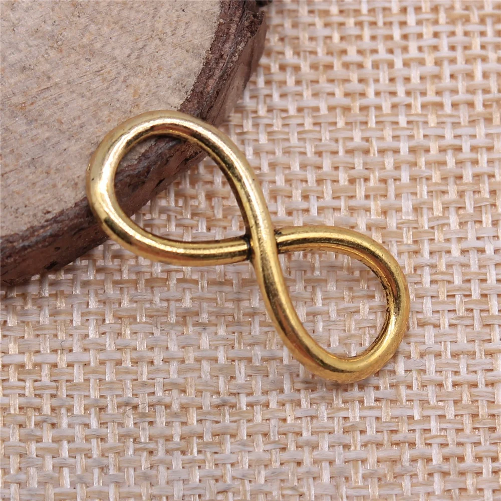 WYSIWYG 10pcs 30x12mm 5 Colors Antique Gold Color Antique Silver Color Antique Bronze Infinity Charm Infinity Connector Charm