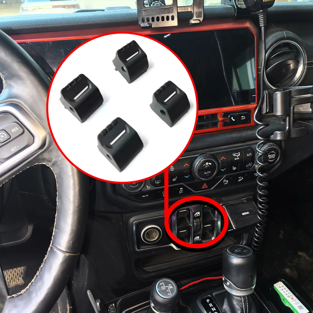 Lantsun JL1339 Window Switch Button ABS Master Switch Control Button Regulator for Jeep for Wrangler JL/JT, 2.0T