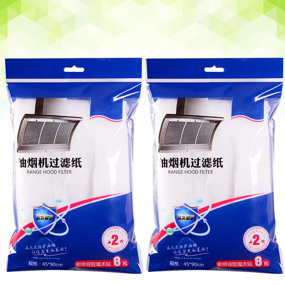 3Pcs Non-Woven Oil-Absorbing Paper Flame Resistant Kitchen Range Hood Grease Filter Smokeproof Sticker Kitchen Absorbing Paper