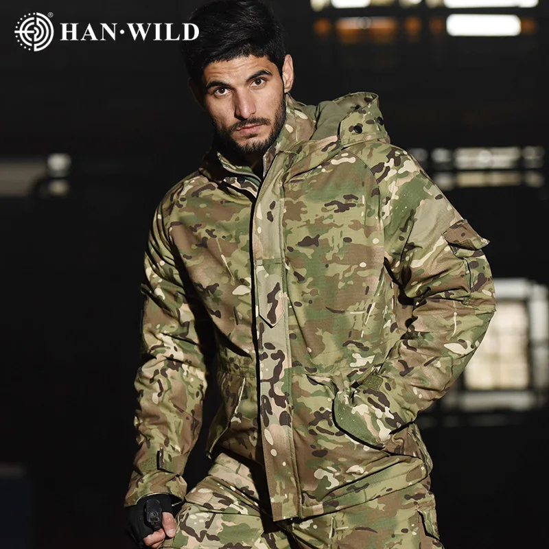 Giacca tattica cappotto da boxe giacca a vento Camouflage abbigliamento decorazione marea da uomo all'aperto calda impermeabile