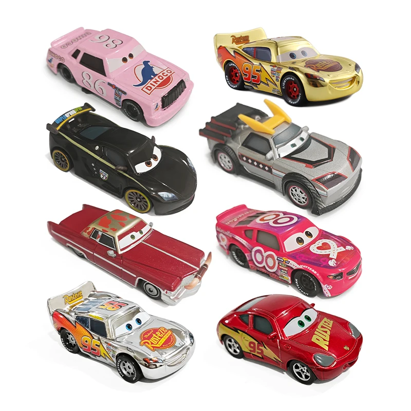 Disney Pixar Cars Lightning McQueen Chick Hicks LewisHamilton 1/55 Ratio Modeling Metal Toy Car Sally Racing Model Children Gift