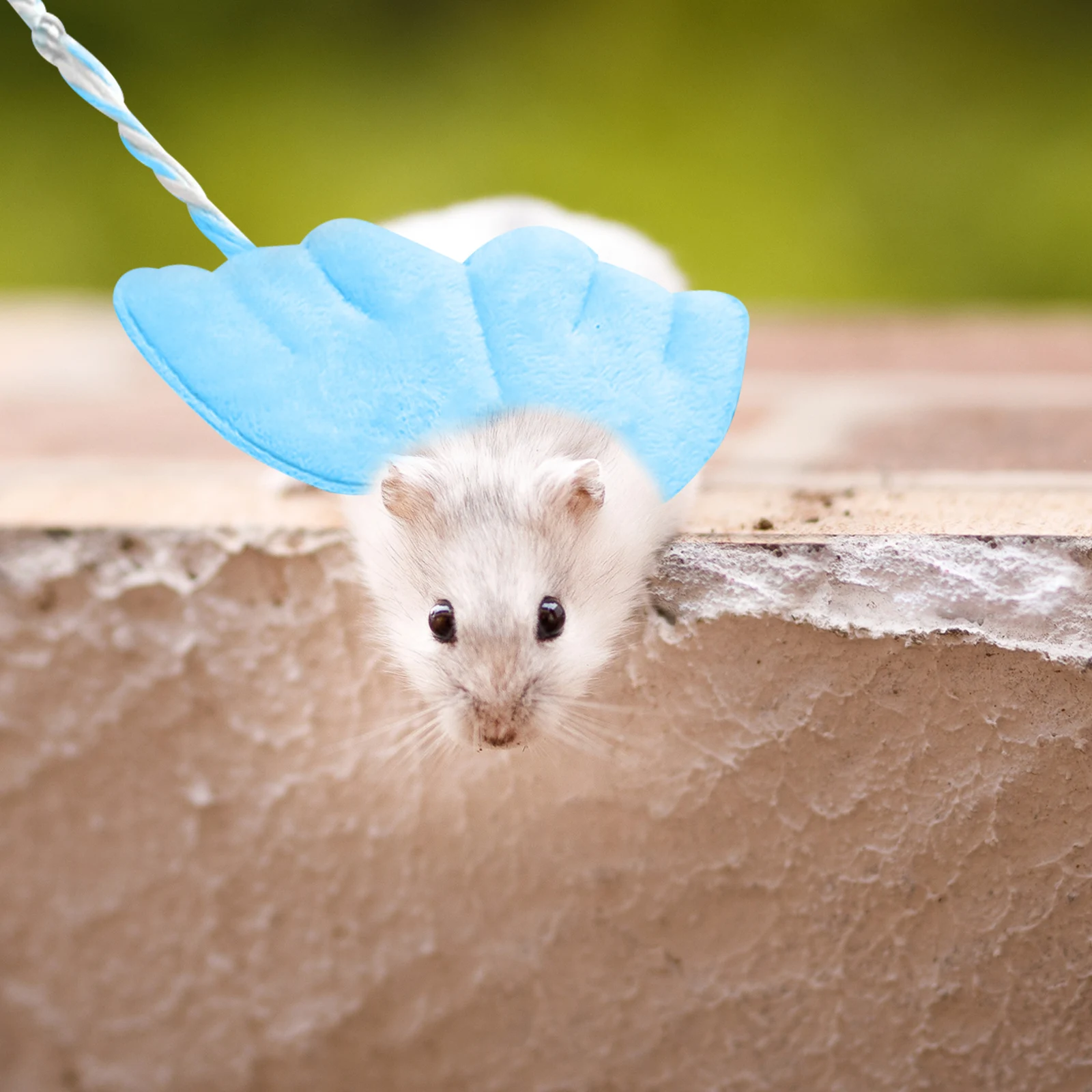 

Little Pet Traction Rope Hamster Outdoor Harness Sky-blue Polyester Walking Gear