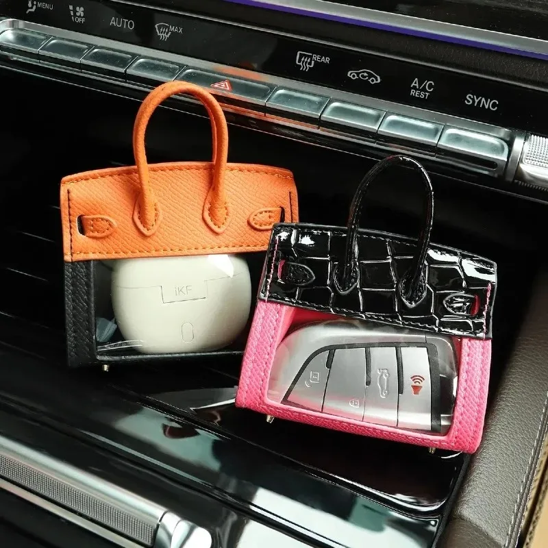 

Mini Subtle Grandeur Smart Button Car Key Case/Pouch/Holder/BMW Benz Toyota Audi Honda Porsche More with Pearl Decorative Chain