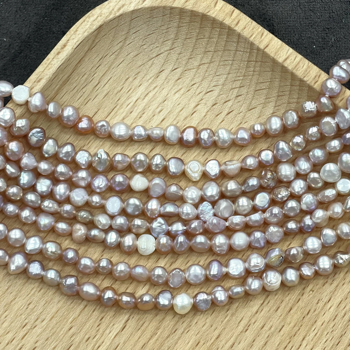 36cm Natural Freshwater Irregular Purple Pearls Semi‑Finished Drilled Strand Beads for DIY Necklace Bracelet Earring Accessories