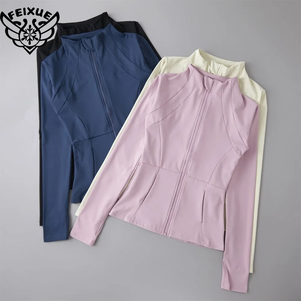2025 Workout Multi Colors Sport Wear Comfortable Design Yoga Top Zip-up Jacket with Pocket Women Workout Jackets Running Shirt