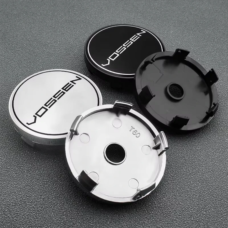 4PCS 56+60MM Vossen Emblem Universal Car Wheel Center Hub Cap Rims Cover Hubcaps Sticker Auto Accessories