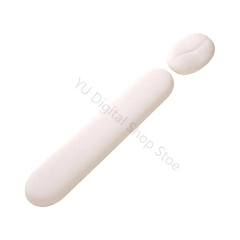 96BA Home-Office-Handgelenkauflagen-Set, zweiteilige Tastatur- und Mausstütze mit bohnenförmigem Mausteil und langer Stangenform – Detail 2