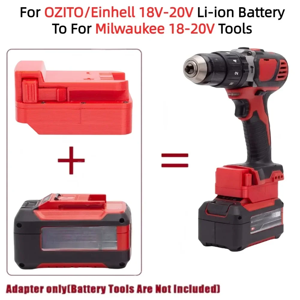 

Adapter Converter for Einhell/OZITO 18V X-Change Li-ion Battery TO Milwaukee 18-20V Series Cordless Power Tools(Only Adapter)