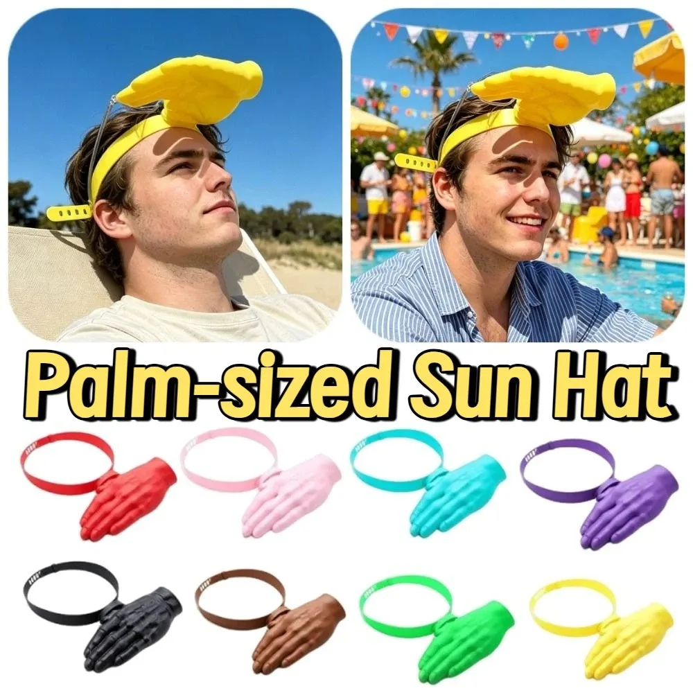 3D Printing Palm-sized Sun Hat Adjustable Creative Sun Protection Cap Detachable Hand Lightweight Hand Sun Visor Headband