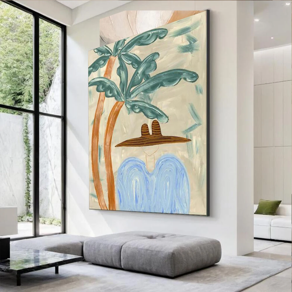 100% Handmade Abstract Oil Painting On Canvas Southern French style Wall Art Picture Big Mural For Home Living Room Decor Image