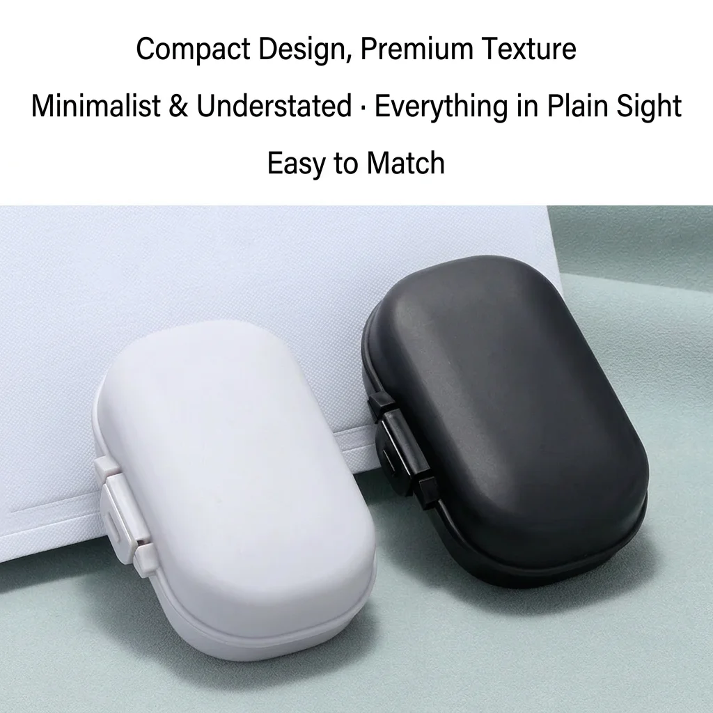 Portable Medicine Box Jewelry Storage Colorful Plastic Box With Snap Folding Vintage Box, Folding Box For Storing Eyeglasses
