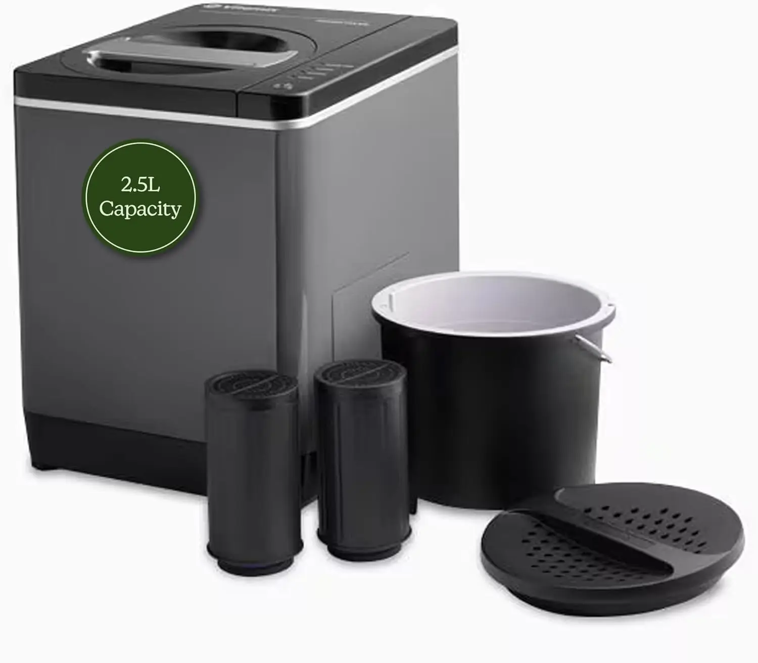 

Compact Kitchen Food Recycler: Odorless 2.5L Indoor Composter for Easy Waste Management
