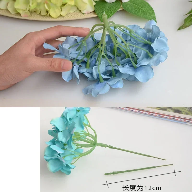 1PCS Hydrangea Artificial Flowers Silk Fake Flower DIY Floral Wedding Centerpieces Bridal Bouquet Home Party Decoration for Vase image 5