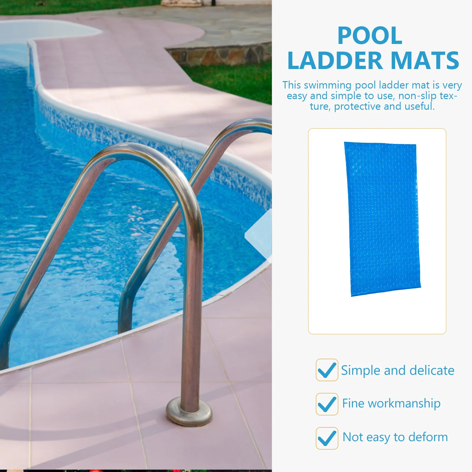 

Коврик для лестницы для бассейна, противоскользящая защитная подушка для лестницы, нескользящая подушка для надземных бассейнов, коврик для бассейна