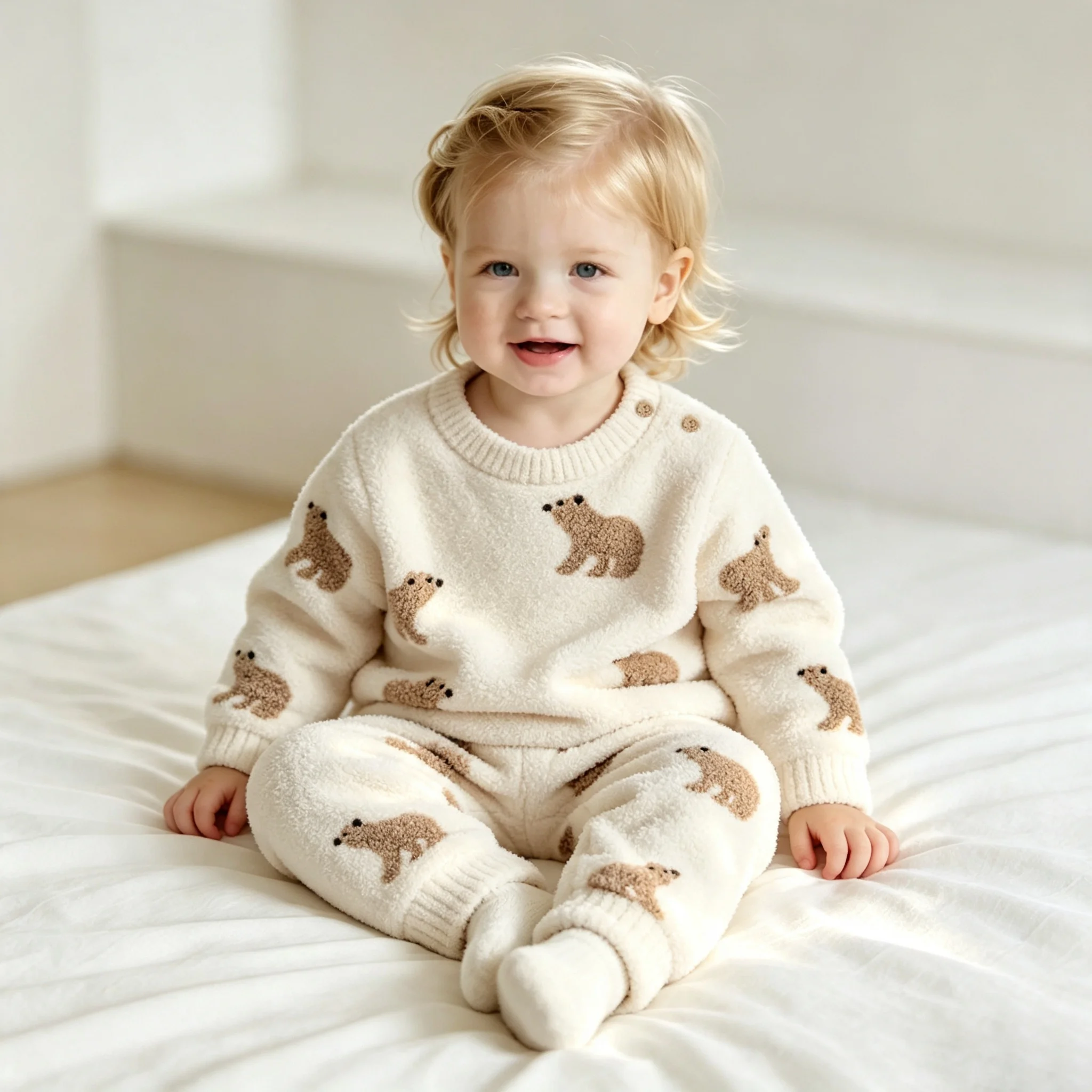 Winter Baby Clothes Sets Autumn Casual Long Sleeves Sweaters Pants Infant Boys Girls Outfits 2Pcs Knitted Toddler Wear