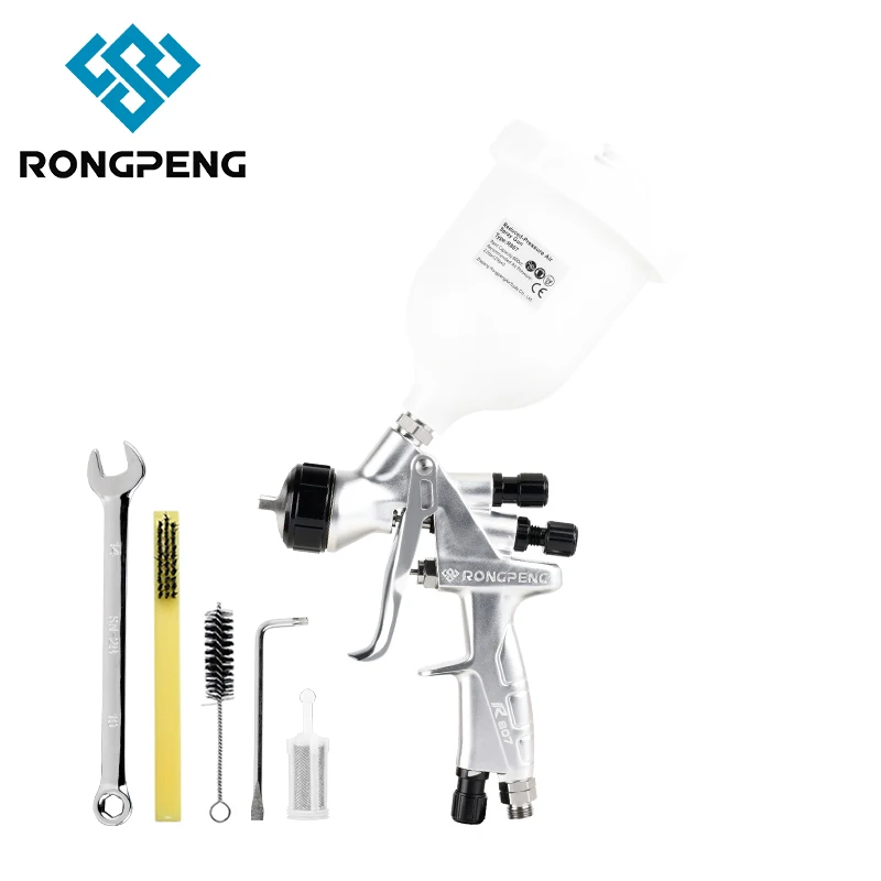 RONGPENG 600cc Spray Gun with High-Efficiency Reduced-Pressure Technology, 1.3mm Nozzle Automatic Paint Airbrush, Pneumatic Tool 