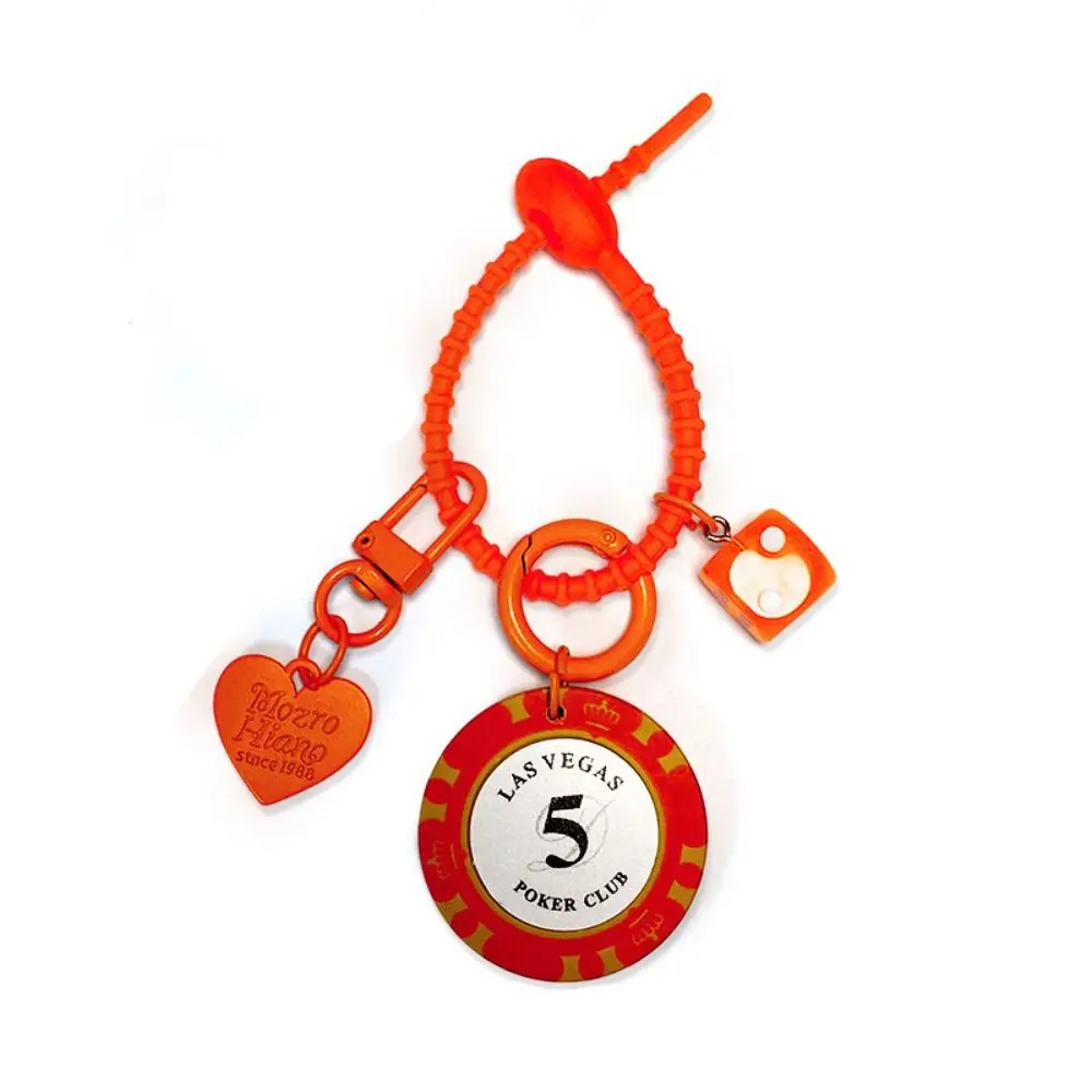 Silicone Lucky Chip Keychain Gaming Club Multi Functional Las Vegas Series Chip Pendant Creative Ins Round Chip Key Holder