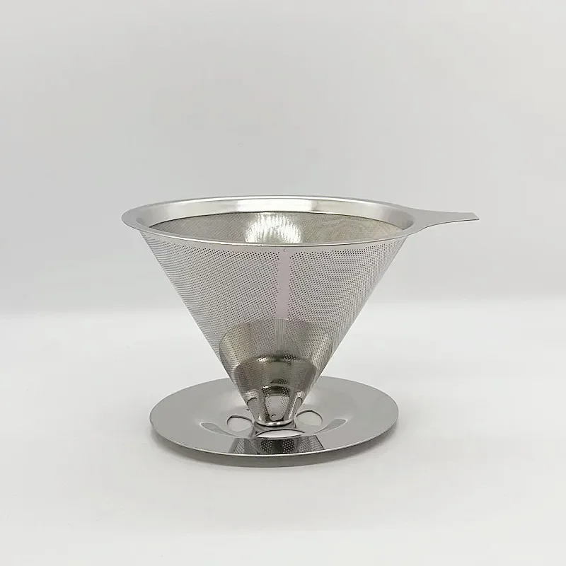 

304 Stainless Steel Double-Layer Coffee Filter Screen Pour-over Coffee Funnel Filter-Free Paper Drip Filter Filter for coffee