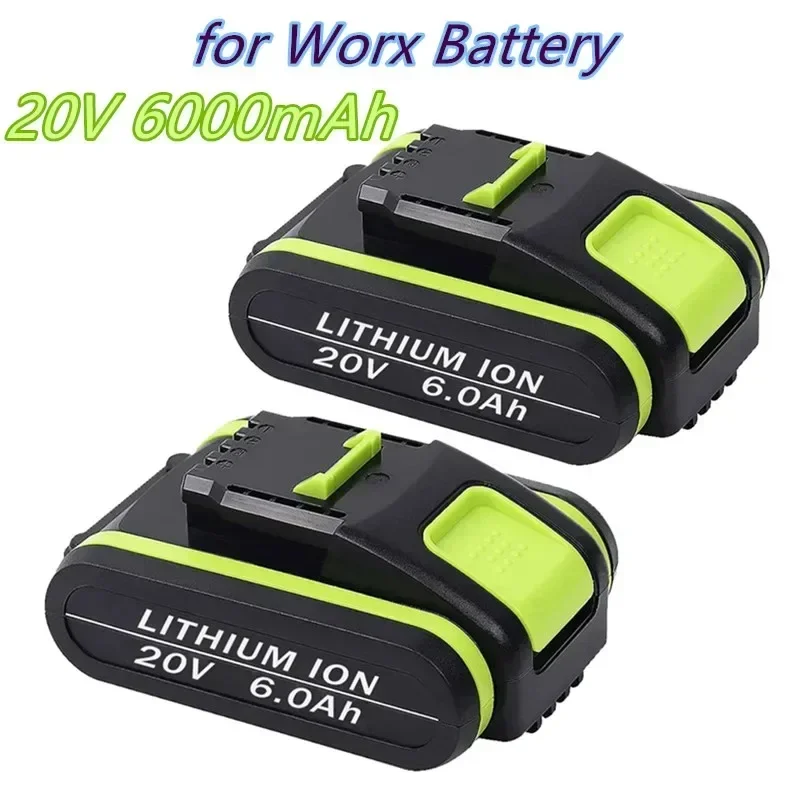 100%New 20V 6000mAh Power Tools Rechargeable Replacement Battery  Lithium for Worx WA3551 WA3553 WX390 WX176 WX178 WX386 WX678