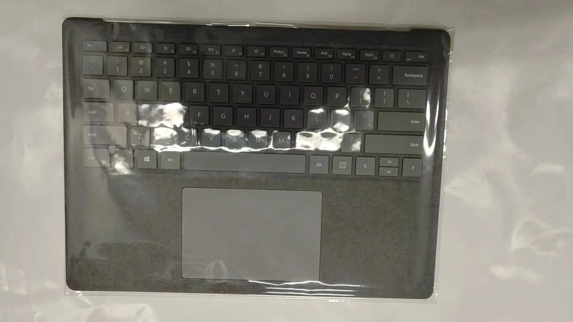 Original Topcase-Baugruppe für Microsoft Surface Laptop 1 2 1769 1782 Tastatur mit hintergrundbeleuchtetem Trackpad Grau