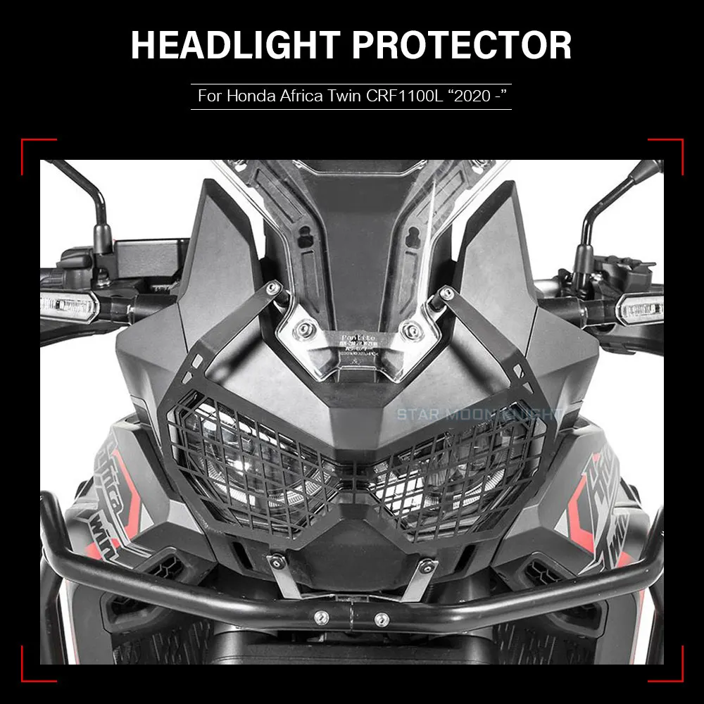 Head Light Protector Guard For Honda Africa Twin CRF1100L CRF1100 CRF 1100 L 2020 Motorcycle Headlight Grille Protection Cover