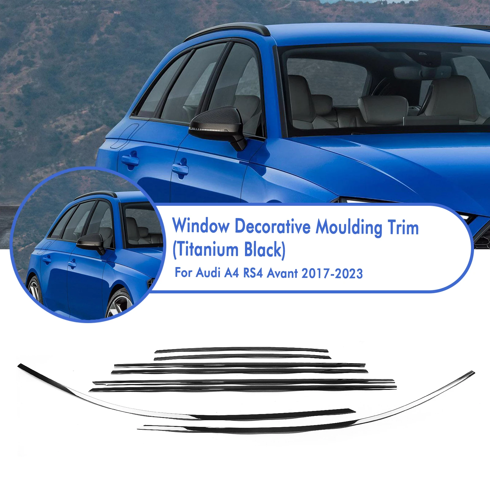 

Weatherstrips Moulding Trim Belt Window Seal For Audi A4 RS4 Avant 2017-2023