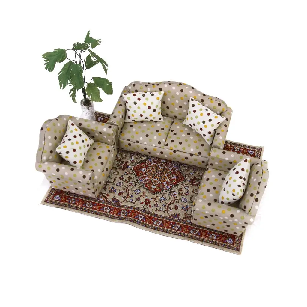 

Миниатюрный тканый ковер для кукольного домика 1:12, напольный ковер 24 x 15 см