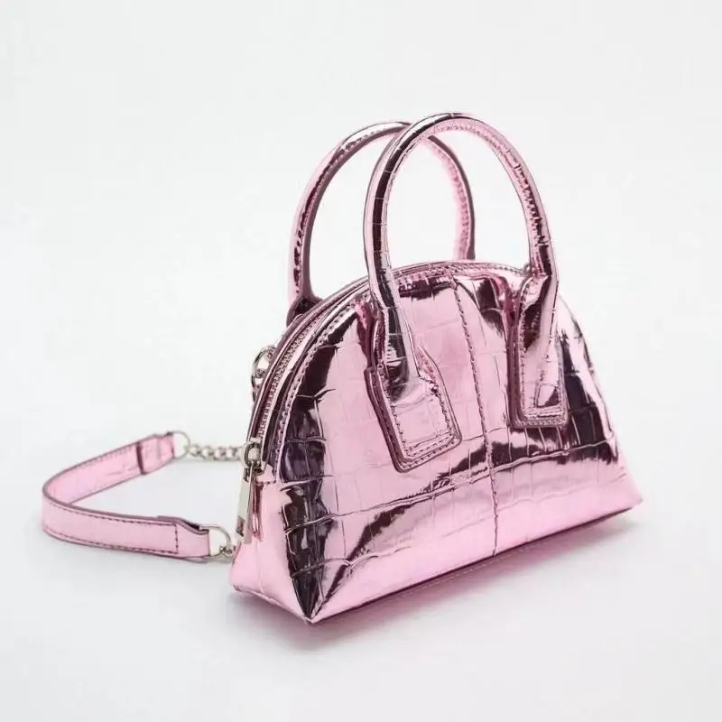 

Luxury women's high-end niche new bag silver metal mini versatile lightweight handbag diagonal shoulder bag