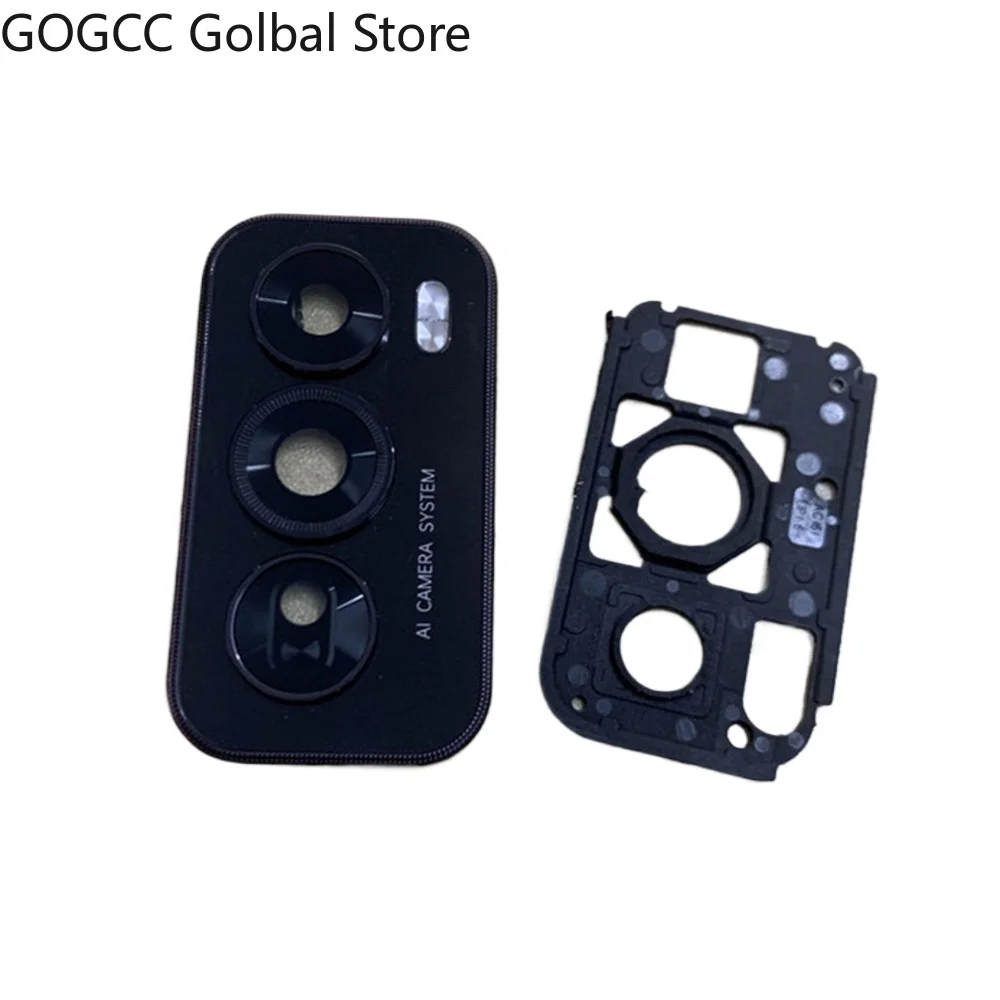 1Set Back Camera Lens Glass + Frame Bezel For OPPO Reno 12 Reno12 Pro 5G Rear Glass Lens Case Holder Replacement Parts