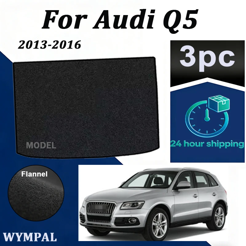 

Nylon Car Rear Trunk Mat For Audi Q5 2013-2016 Boot Cargo Carpet Pad Accessories black Trunk
