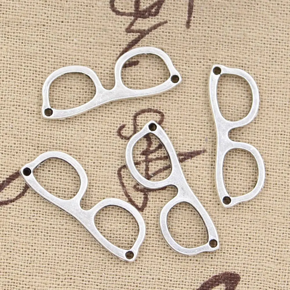 15 sztuk Charms okulary okulary 29x10mm Antique Making wisiorek fit, w stylu Vintage tybetański brąz srebrny kolor, ręcznie robiona biżuteria DIY