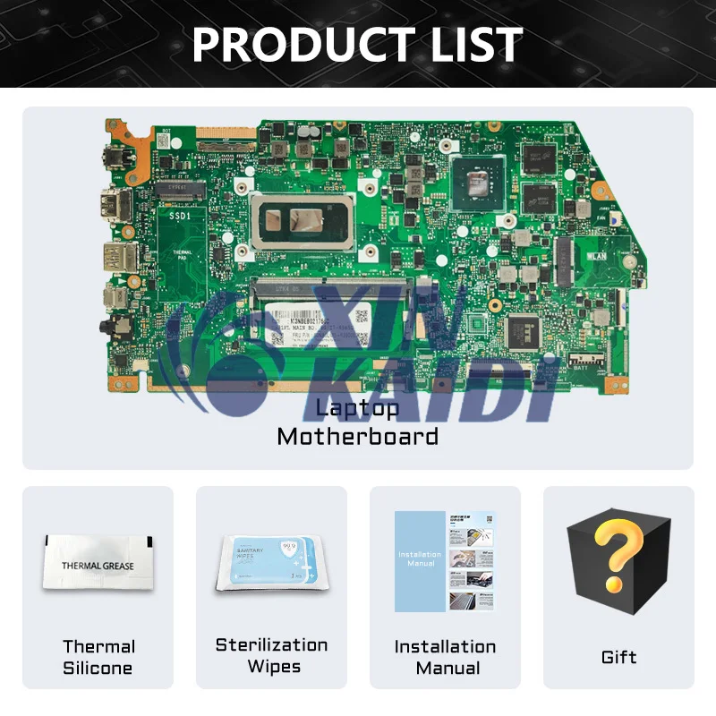 Notebook Mainboard For Asus X531FL X532FLC X532FAC X531F  X532F S531F Laptop Motherboard With i3 i5 i7 8th 10th CPU 4G 8G RAM