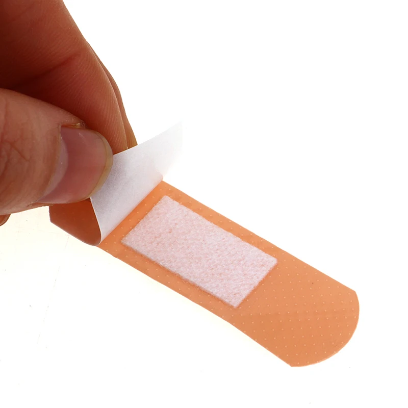 100 Chiếc Băng Trợ Chống Thấm Thoáng Khí Dính Thạch Cao Vết Thương Cầm Máu Miếng Dán Ban Nhạc Đầu Tiên Viện Trợ Băng