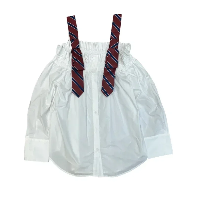 

Blusas De Mujer 2022, осенняя блузка для женщин, лоскутные свободные рубашки с разрезом на шее, модные однобортные блузки большого размера, топы