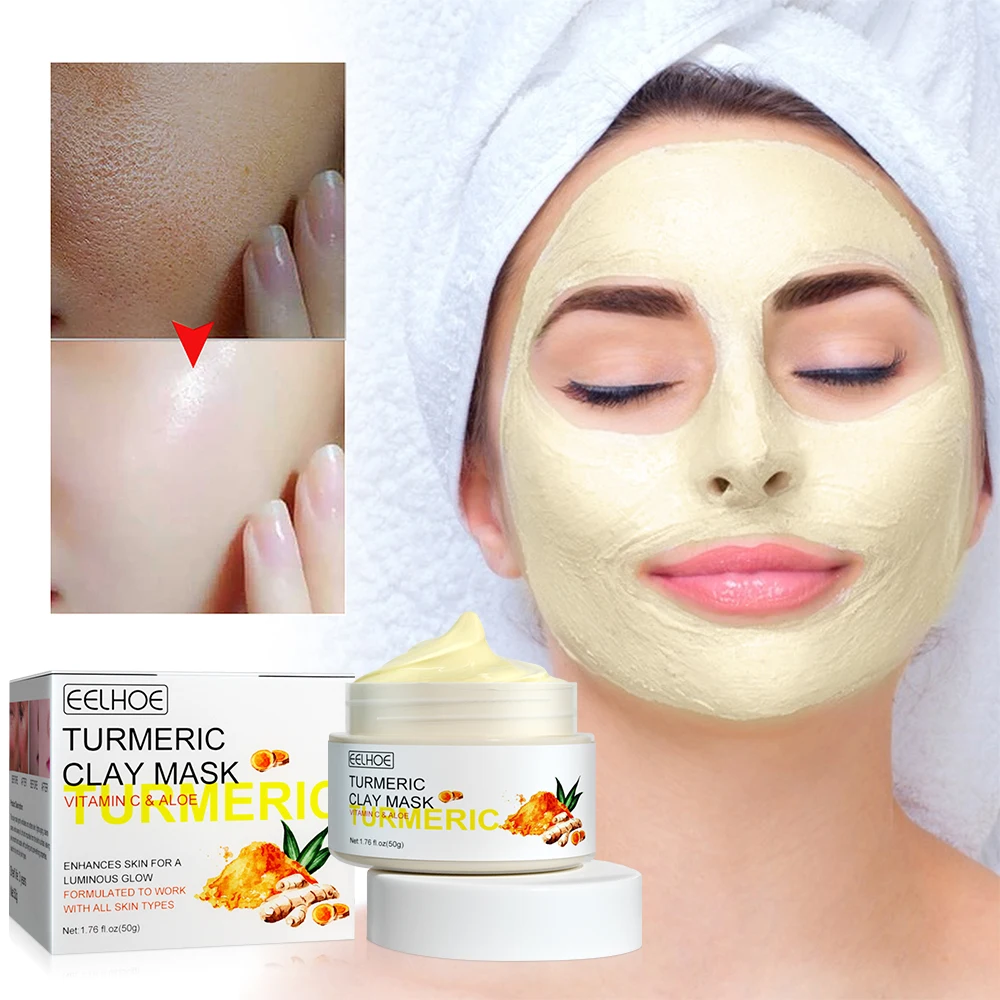 

Turmeric Face Care Kit Facial Mud Masks Deep Cleansing Moisturizing Facial Cream Anti-Wrinkle Lifting Repair Serum Essential Oil