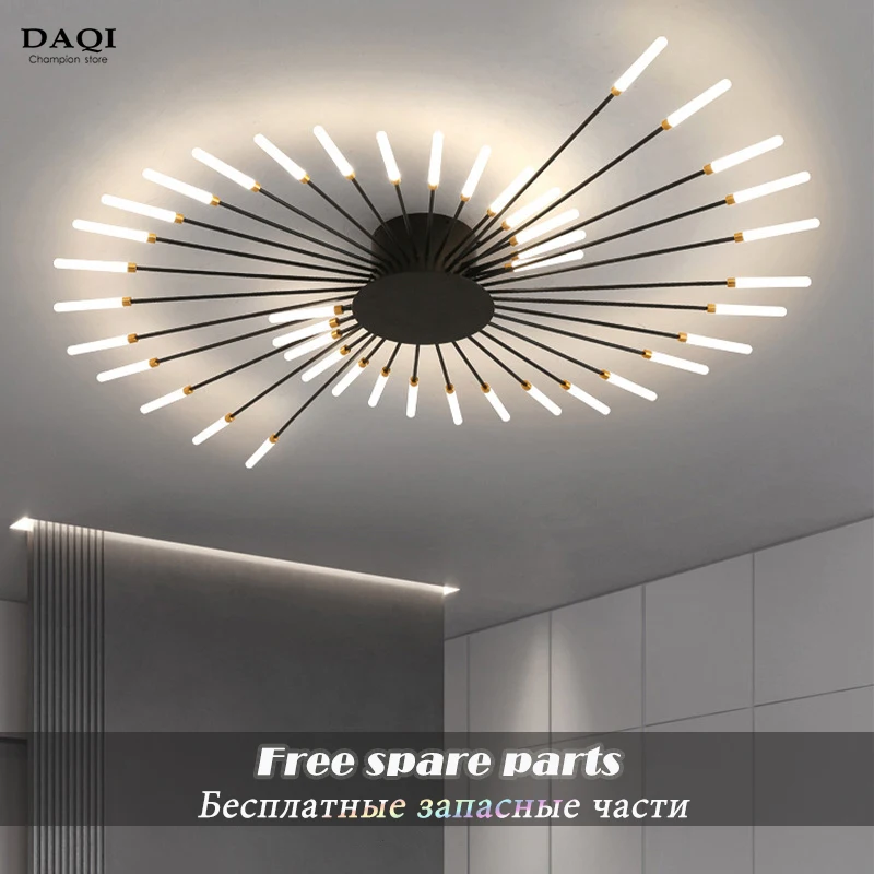 Modern bedroom living room LED ceiling lamp hotel fireworks rotating decoration ceiling chandelier  light lighting wholesale