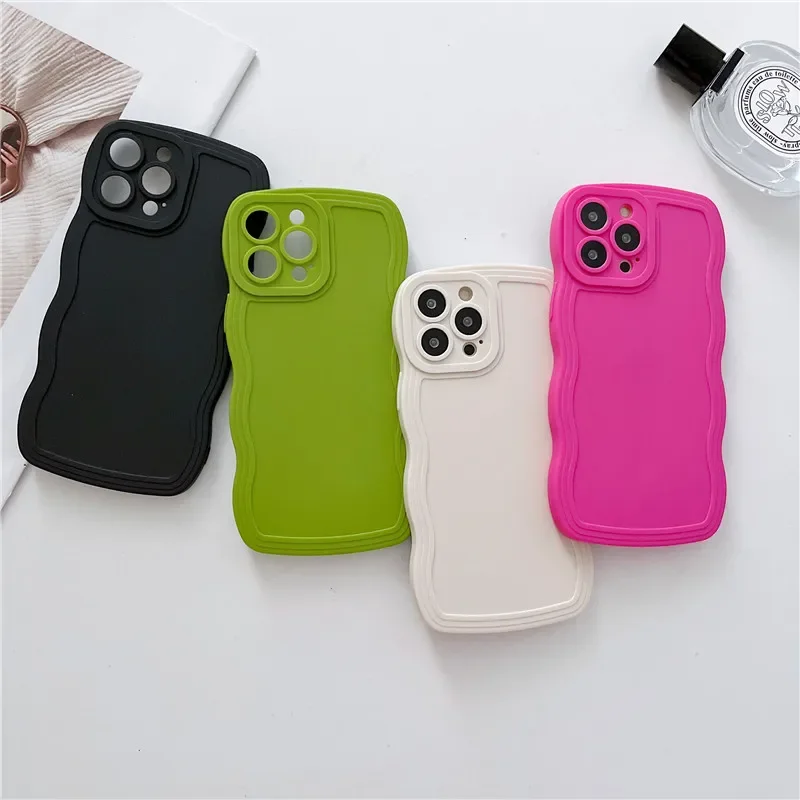 Silicone Shockproof Phone Case For iPhone 15, Matte, 14, 13, 12, 11 Pro Max, Candy Color Back Cover, Camera Protection Case, XR