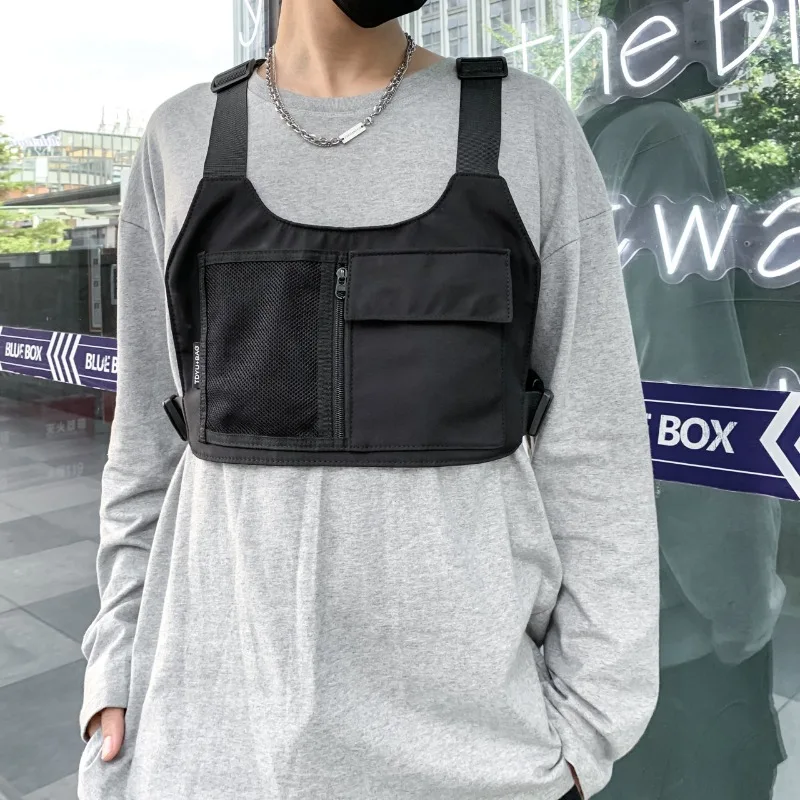 Hip-hop Streetwear Unisex Nylon Chest Rig Bag Multifunctional Tactical Chest Vest Backpack Casual Street Chest Pack