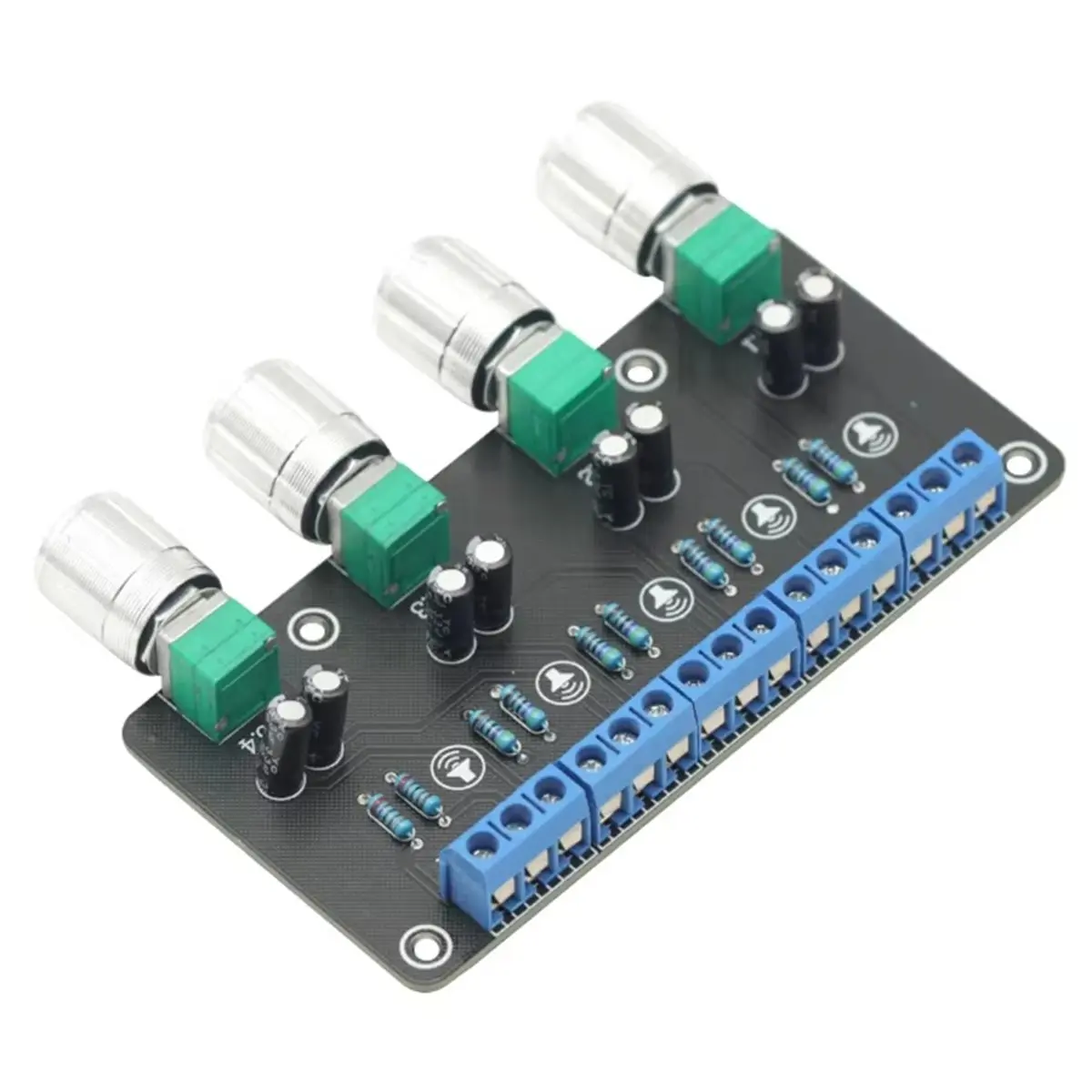 update. Passive Audio Signal Distributor, 1 in and 4 Out, Volume Knob Can Independently Control Multiple Signals, Module Board