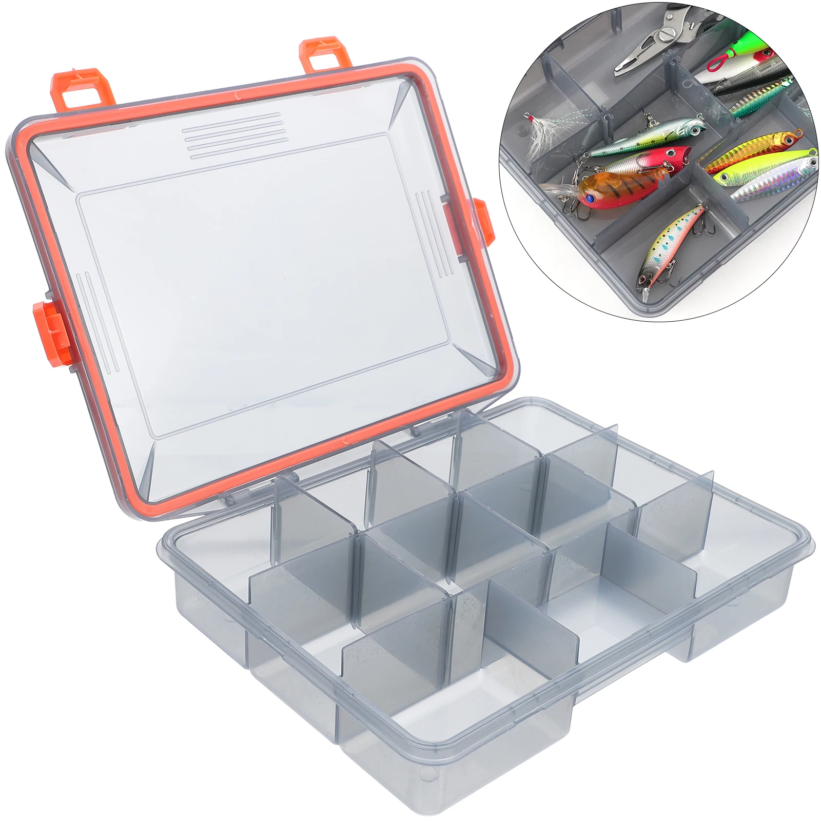 

Fishing Gear Storage Box Double Layer Durable Waterproof Tackle ganizer Large Capacity Hook Bait Lure Container Easy Carry Home